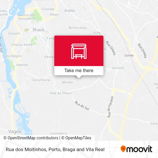Rua dos Moitinhos map