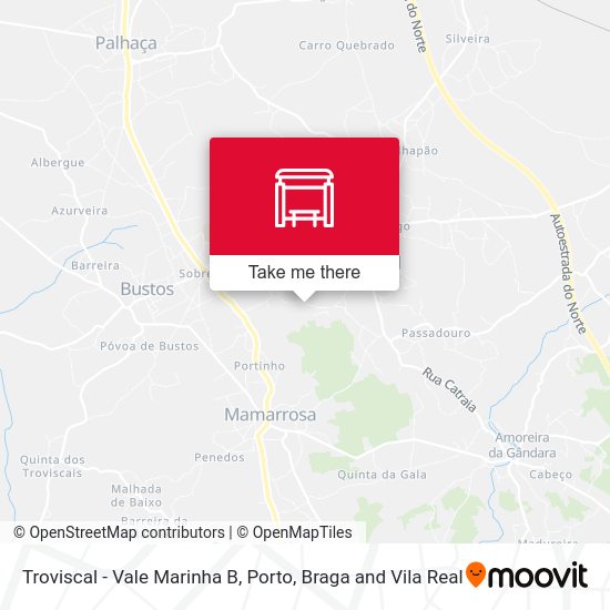 Troviscal - Vale Marinha B mapa