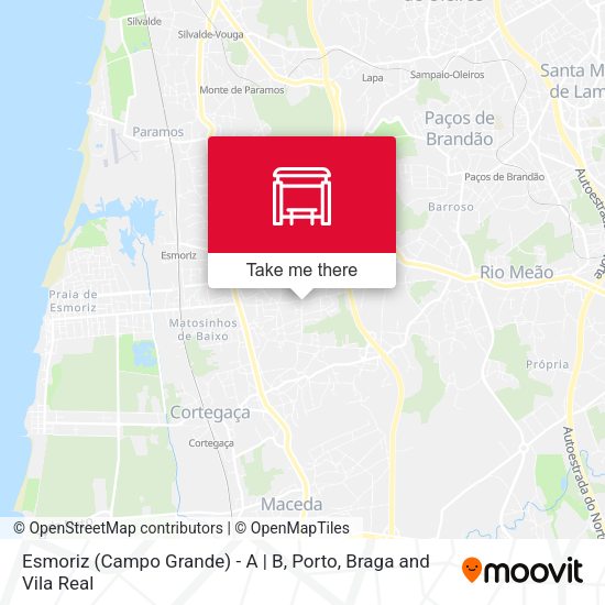 Esmoriz (Campo Grande) - A | B map
