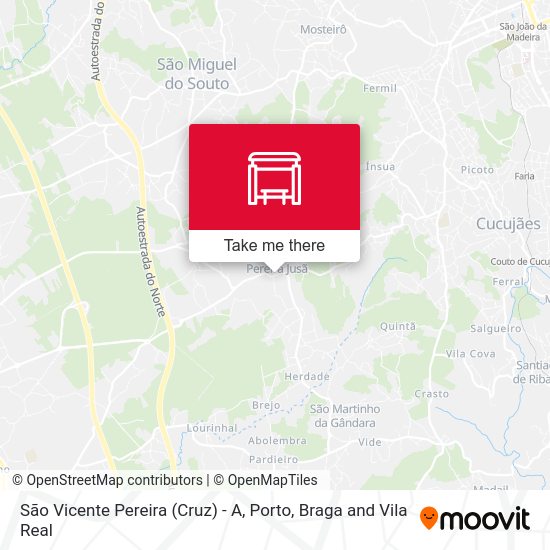 São Vicente Pereira (Cruz) - A map
