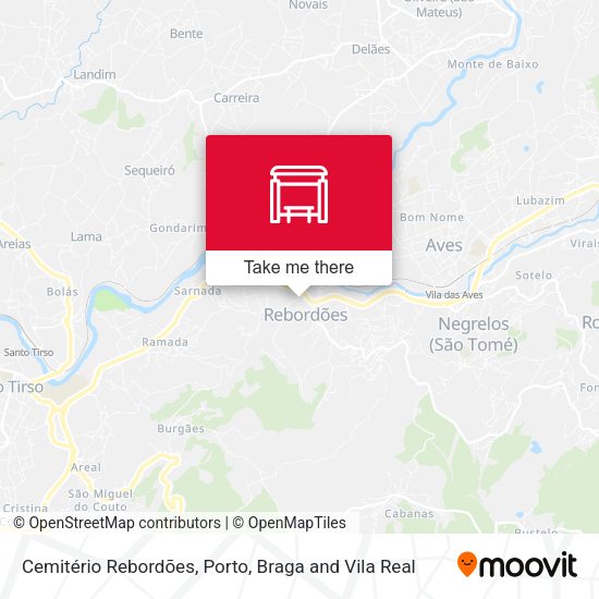 Cemitério Rebordões map