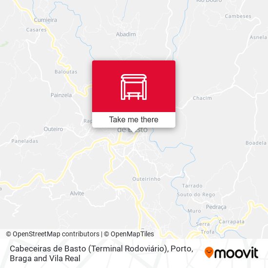 Cabeceiras de Basto (Terminal Rodoviário) map