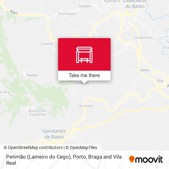 Petimão (Lameiro do Cego) mapa