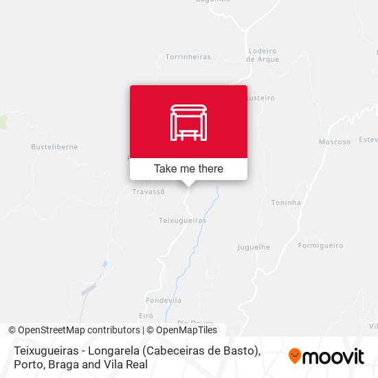 Teixugueiras - Longarela (Cabeceiras de Basto) map