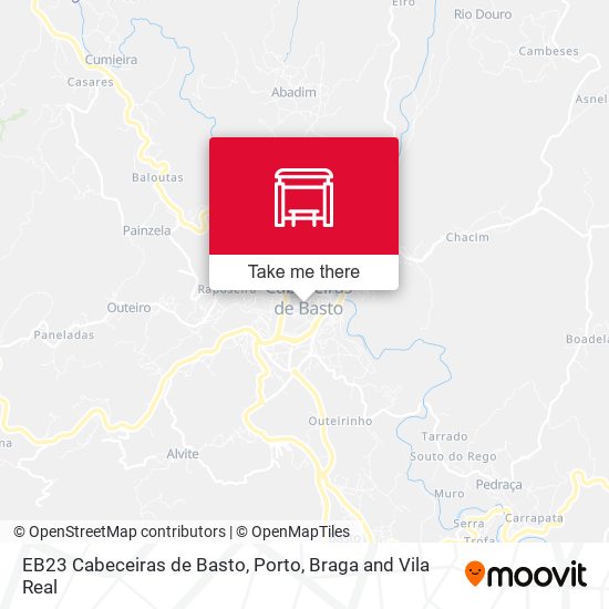 EB23 Cabeceiras de Basto map