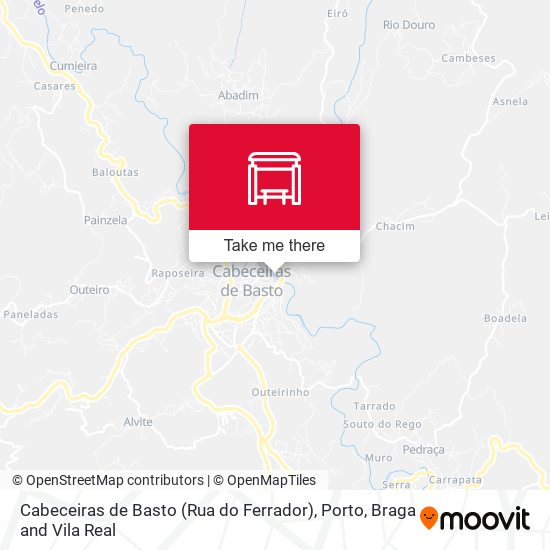 Cabeceiras de Basto (Rua do Ferrador) mapa