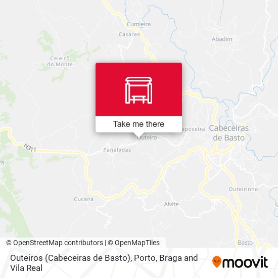 Outeiros (Cabeceiras de Basto) map