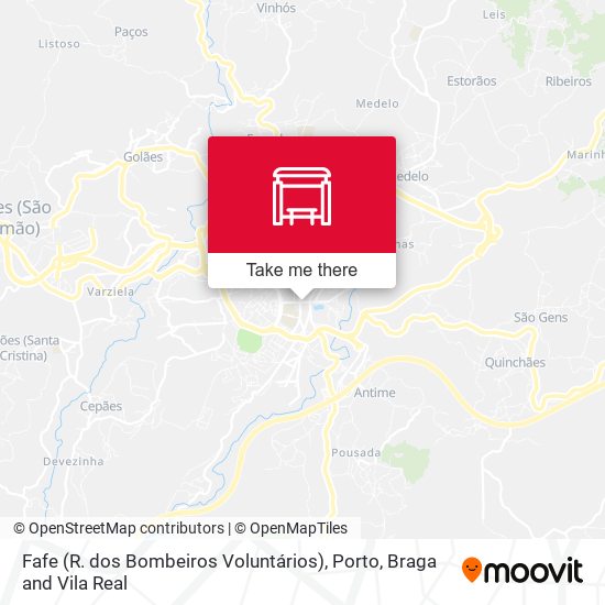 Fafe (R. dos Bombeiros Voluntários) map