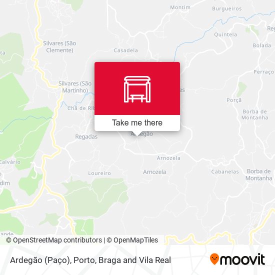Ardegão (Paço) mapa