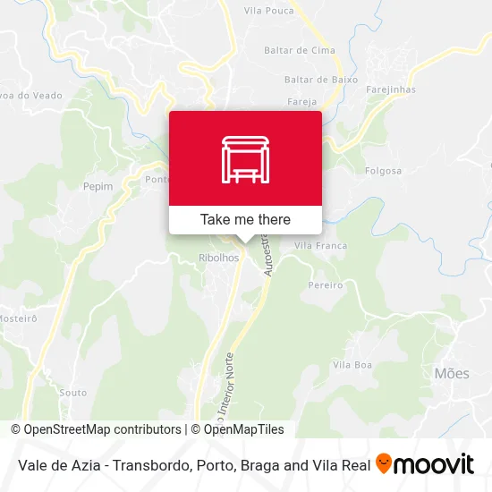 Vale de Azia - Transbordo map