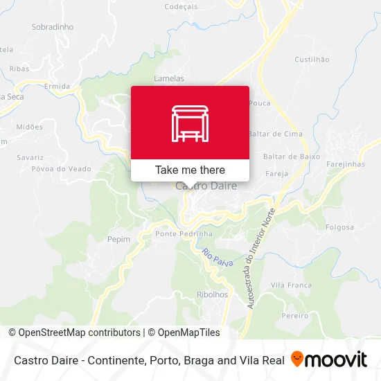 Castro Daire - Continente map