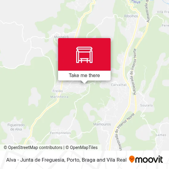 Alva - Junta de Freguesia map