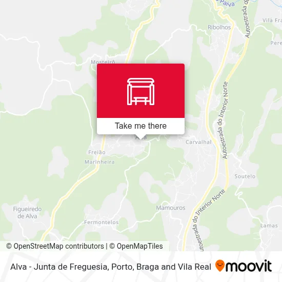 Alva - Junta de Freguesia map