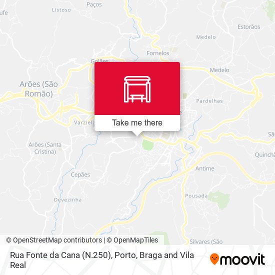 Rua Fonte da Cana (N.250) mapa