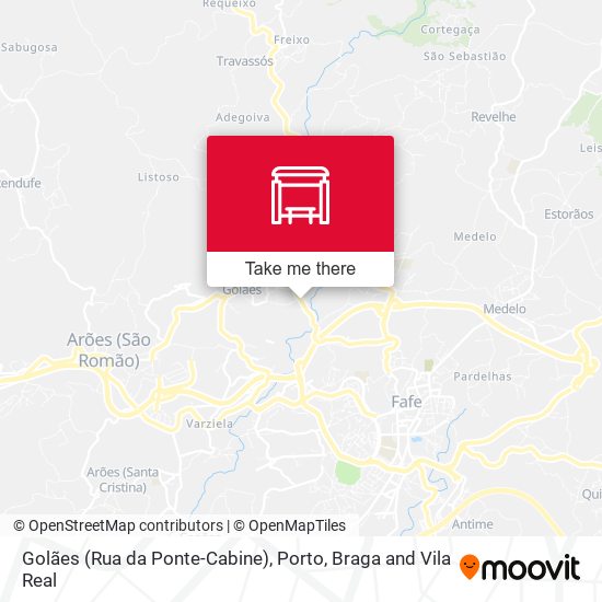 Golães (Rua da Ponte-Cabine) mapa