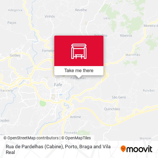 Rua de Pardelhas (Cabine) mapa