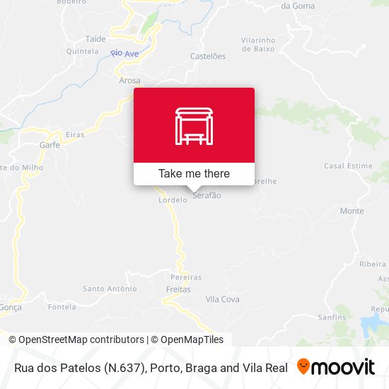 Rua dos Patelos (N.637) mapa