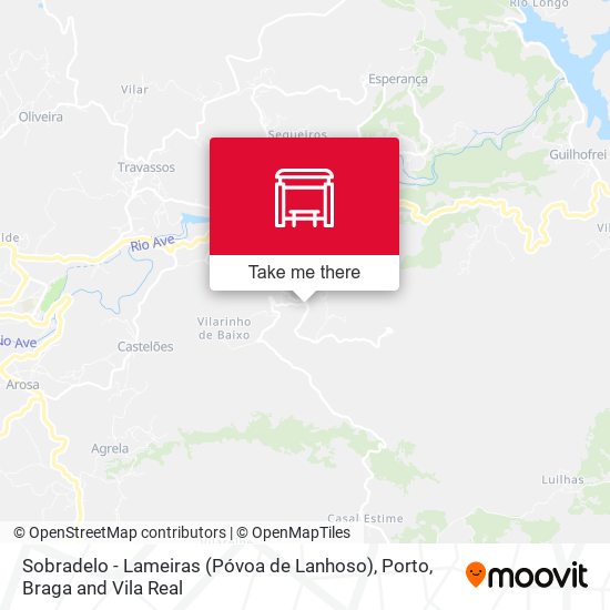 Sobradelo - Lameiras (Póvoa de Lanhoso) map