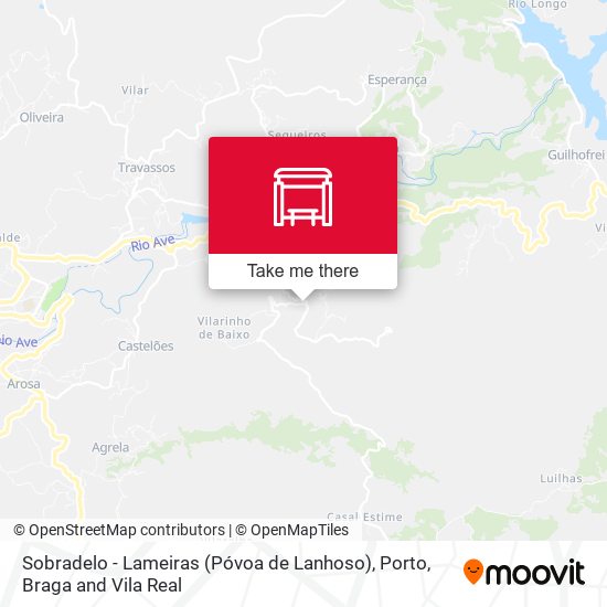Sobradelo - Lameiras (Póvoa de Lanhoso) mapa