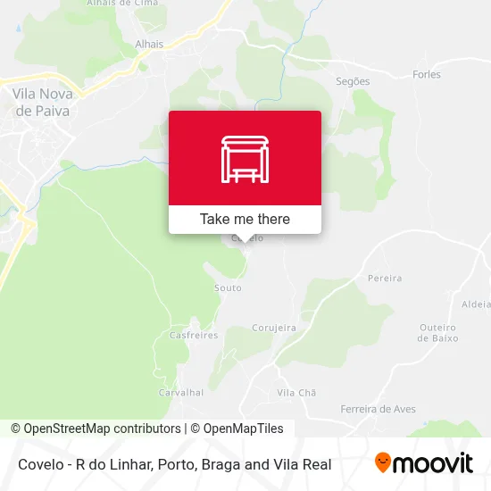 Covelo - R do Linhar map