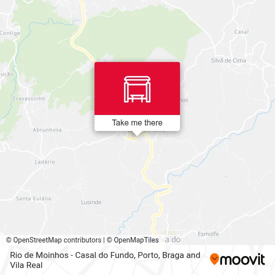Rio de Moinhos - Casal do Fundo map