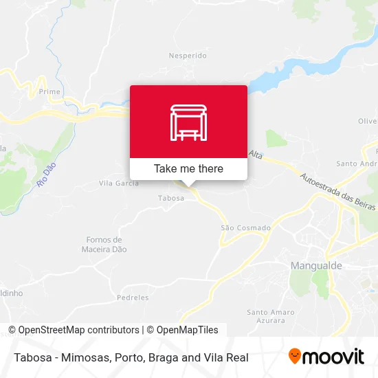 Tabosa - Mimosas map