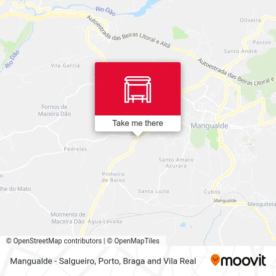 Mangualde - Salgueiro map