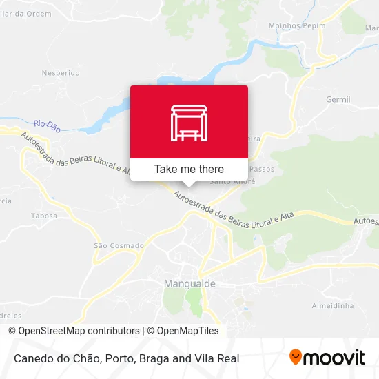 Canedo do Chão map