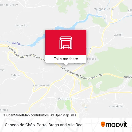 Canedo do Chão map