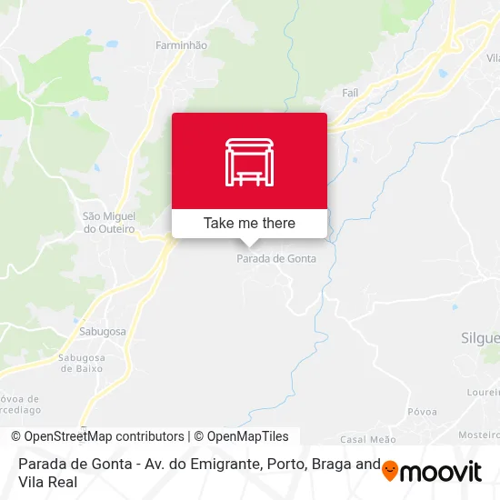 Parada de Gonta - Av. do Emigrante map