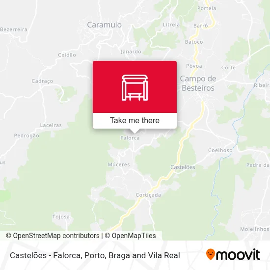 Castelões - Falorca map