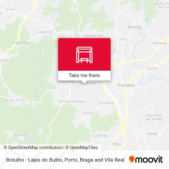 Botulho - Lajes do Bulho map
