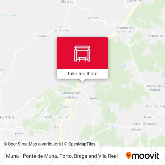 Muna - Ponte de Muna map