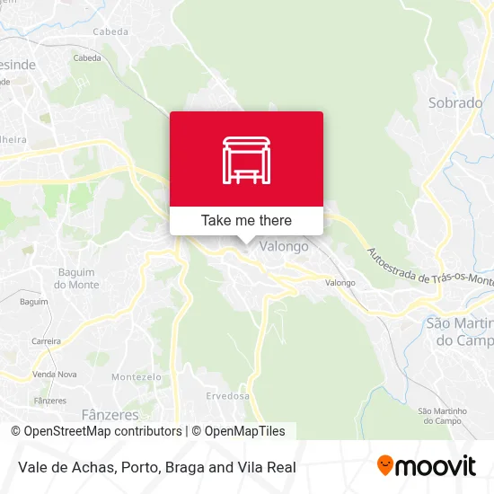 Vale de Achas map
