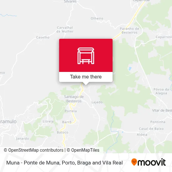 Muna - Ponte de Muna map