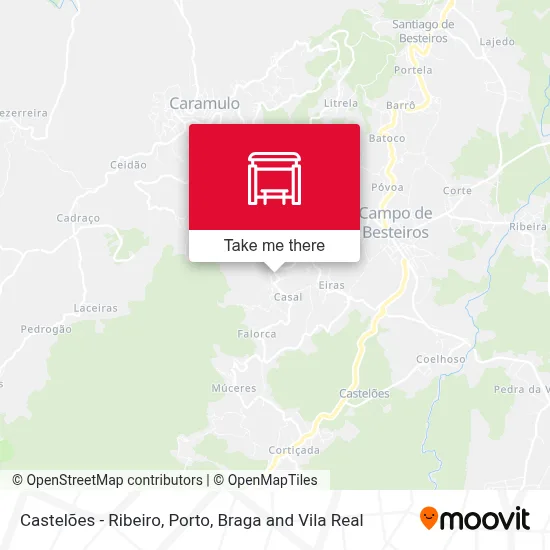 Castelões - Ribeiro map