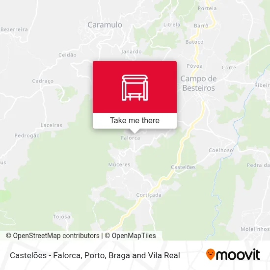 Castelões - Falorca map
