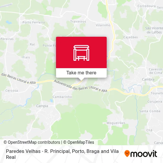 Paredes Velhas - R. Principal map