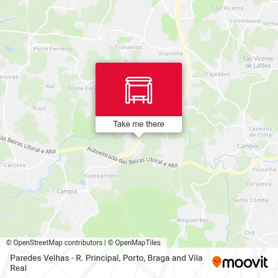 Paredes Velhas - R. Principal map