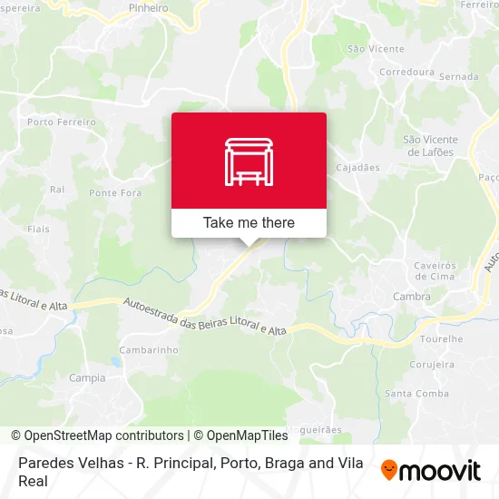 Paredes Velhas - R. Principal map