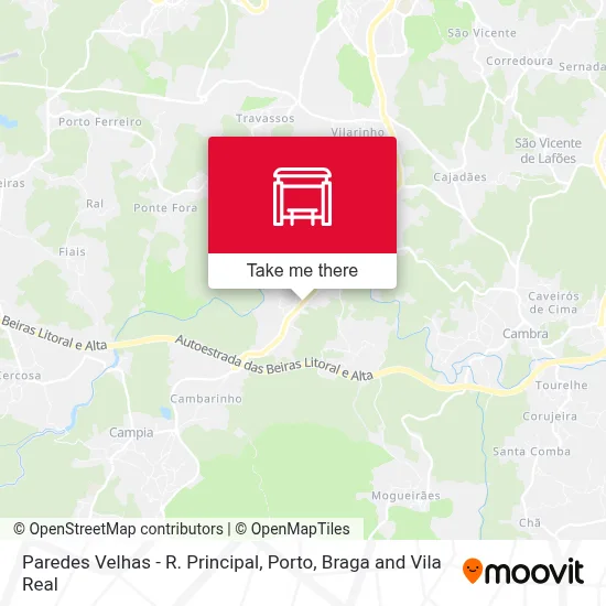 Paredes Velhas - R. Principal map
