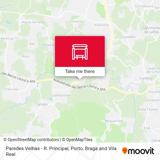 Paredes Velhas - R. Principal map