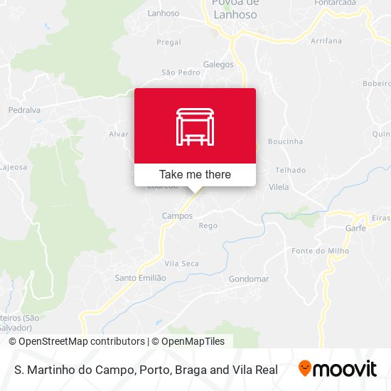 S. Martinho do Campo mapa