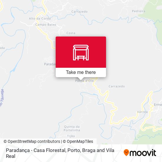 Paradança - Casa Florestal mapa