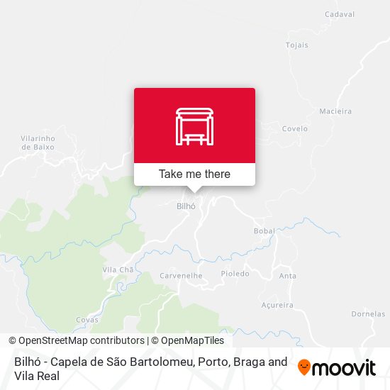 Bilhó - Capela de São Bartolomeu mapa