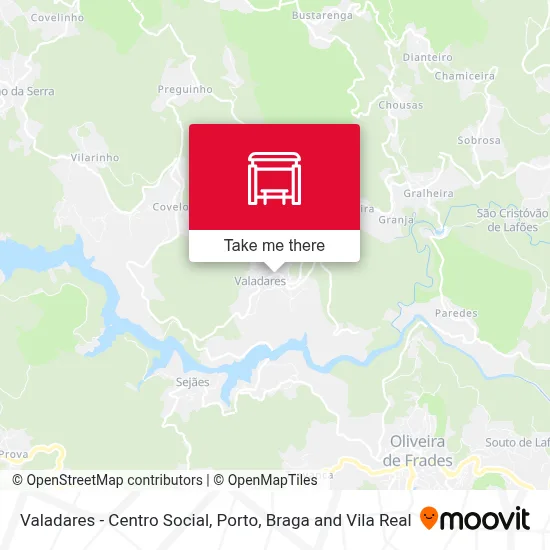 Valadares - Centro Social map