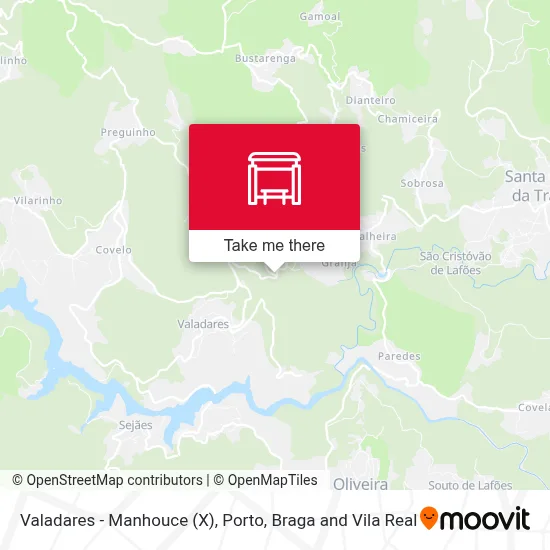 Valadares - Manhouce (X) map