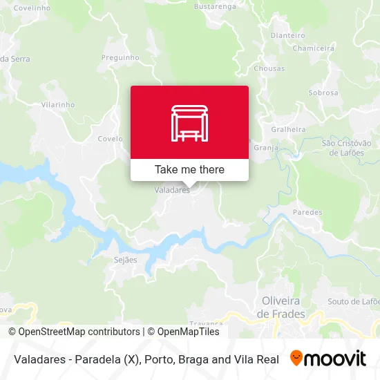 Valadares - Paradela (X) map