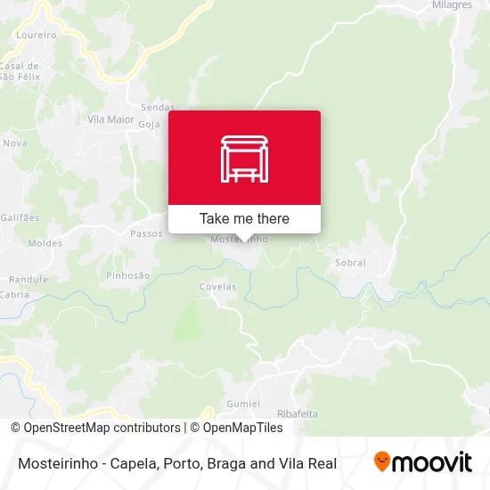 Mosteirinho - Capela map