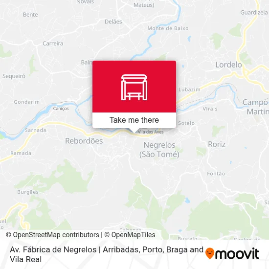 Av. Fábrica de Negrelos | Arribadas map